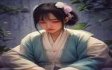 古装仙侠剧封面，仙境云雾缭绕中主角手持长剑，画面唯美飘逸